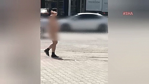 Çırılçıplak Yolda Yürüdü Gözaltına Alındı