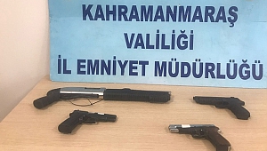 Kahramanmaraş'ta 13 Şüpheli Şahıstan, 14 Adet Silah Ele Geçirildi