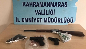 Kahramanmaraş’ta 15 şüpheli şahıstan, 16 adet silah ele geçirdi.