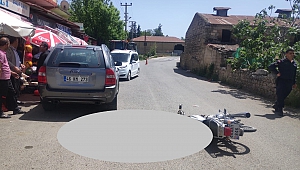 Motosikletiyle savrulan sürücü yaralandı