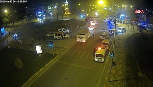 Polis Memurunun Yaralandığı Kaza Anı Kamerada