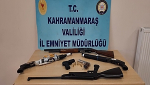 Kahramanmaraş’ta 8 Şüpheli Şahıstan, 9 Adet Silah Ele Geçirildi