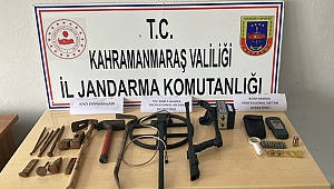 Kahramanmaraş’ta kaçak kazı yaparken yakalandılar
