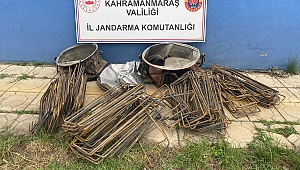 Göksun’da bakır kazan ve demir hırsızları tutuklandı
