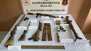 Kahramanmaraş’ta PKK’ya ait silah deposu bulundu
