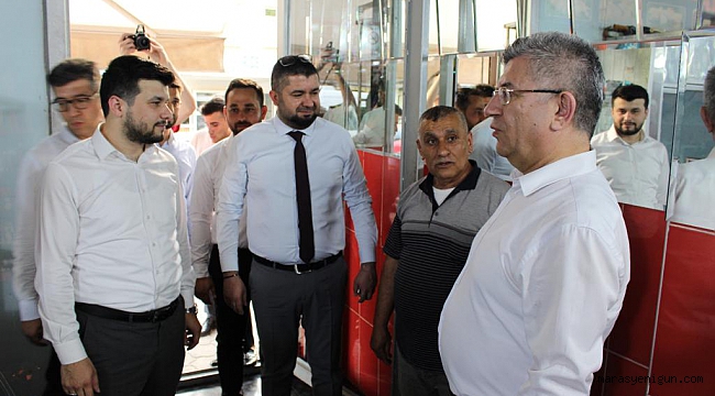TÜMKİAD üyeleri Milletvekili Aycan ile esnafı ziyaret etti