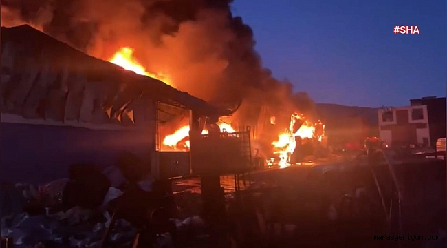 Kahramanmaraş’ta Geri Dönüşüm Fabrikasında Yangın