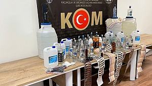 5607 Skm Gümrük Kaçağı Sahte Kaçak İçki Operasyonu