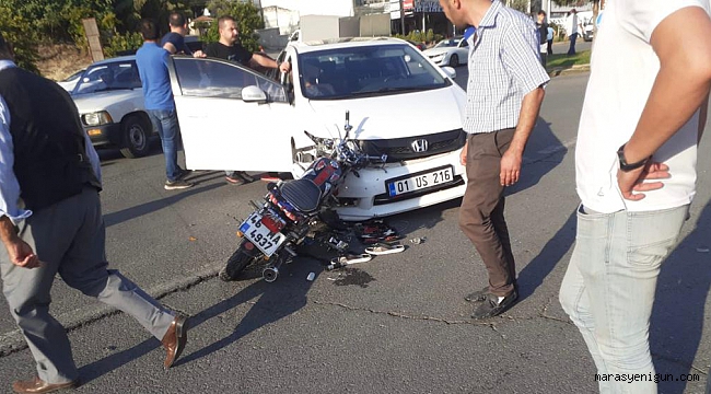 Kahramanmaraş’ta Otomobil İle Motosiklet Çarpıştı: 1 Yaralı  