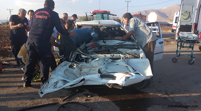 Kahramanmaraş'ta Otomobil İle Traktör Çarpıştı: 1 Ölü 1 Yaralı
