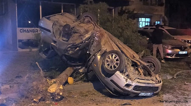 Elbistan’da Ağaca Çarpan Otomobil Sürücüsü Ağır Yaralandı