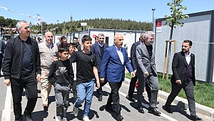 Güngör ve Kirişci’den Karacasu Konteyner Kente Ziyaret