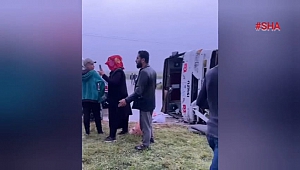 Tarım işçilerini taşıyan minibüs devrildi: 9 yaralı
