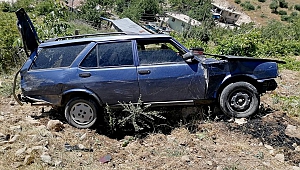 Kahramanmaraş’ta kaza sonrası otomobil yandı: 1 ölü 1 yaralı