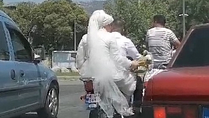 Motosiklet Gelin Arabası Oldu