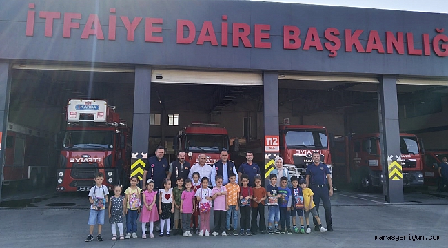 İtfaiye Haftası’nda Büyükşehir İtfaiyesi’ne Miniklerden Sürpriz Ziyaret