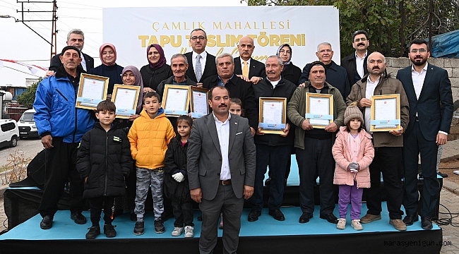 Çamlık Mahallesinin 40 Yıllık Tapu Sorunu Çözüldü