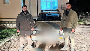 Kahramanmaraş'ta Farla Tavşan Avında Yakalanan Şahısların Otomobiline El Konuldu