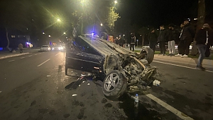 Takla Atan Otomobil Metrelerce Sürüklendi: 1 Yaralı