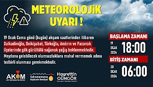 5 İlçede Sağanak Yağış Uyarısı!