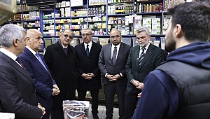 Bakan Özhaseki ve Başkan Güngör, Kapalı Çarşı Esnafıyla Buluştu