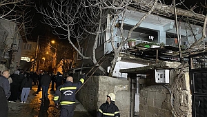 Müstakil evde tüp patladı, ardından yangın çıktı