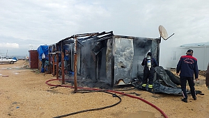 Pazarcık’ta konteyner yangını