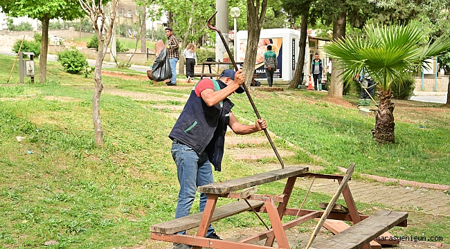 Onikişubat’ta park ve bahçeler yaza hazırlanıyor