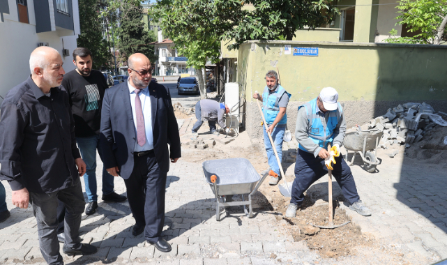 Dulkadiroğlu’nda Yıkım Çalışmalarında Hasar Gören Kaldırımlar Yenileniyor