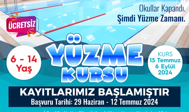 Başkan Toptaş’ın Öğrencilere Karne Hediyesi Yüzme Kursu Oldu