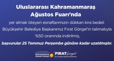 Başkan Görgel’in Talimatıyla Kira Ücreti Yarıya İndirildi