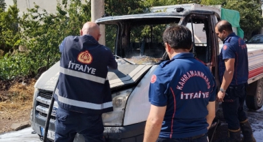 Kahramanmaraş’ta Araç Yangını