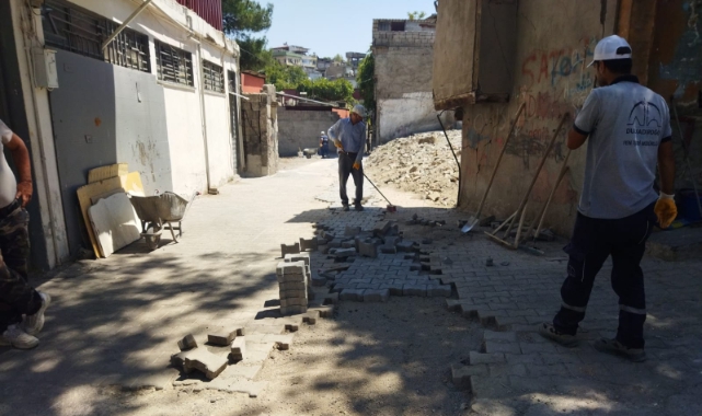 Kayabaşı Mahallesi'nde Parke Tadilat Çalışmaları Tüm Hızıyla Devam Ediyor