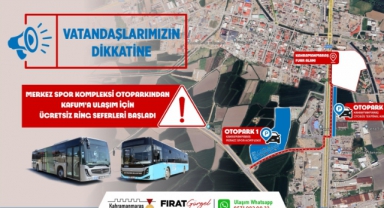 Merkez Spor Kompleksi Otoparkından Fuara Ücretsiz Ring Seferleri Başladı!