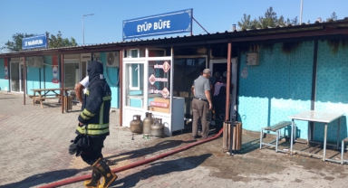 Türkoğlu’nda Konteyner Yangını