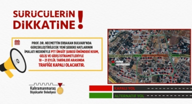 Prof. Dr. Necmettin Erbakan Bulvarı, Kısmi Olarak 4 Gün Trafiğe Kapatılacak