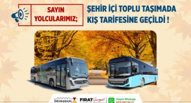 Toplu Taşımada Kış Tarifesine Geçildi!