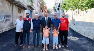 Dumlupınar Mahallesi Sakinlerinden Başkan Toptaş’a Asfalt Teşekkürü