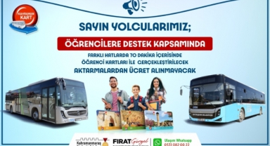 Kahramanmaraş’ta 70 Dakika İçerisinde Aktarma Öğrenciye Ücretsiz