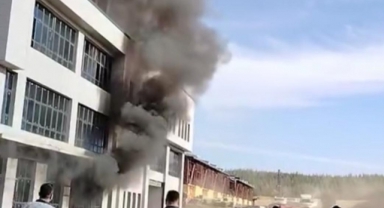 Kahramanmaraş’ta Hastane İnşaatında Korkutan Yangın