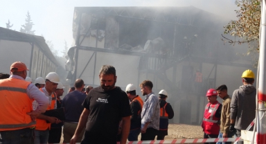 Kahramanmaraş'ta İnşaat İşçilerinin Kaldığı Konteynerde Yangın