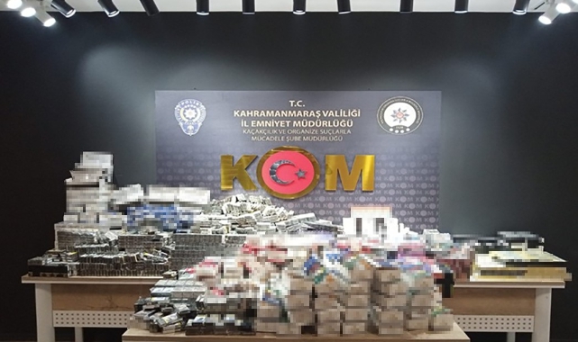 Kahramanmaraş'ta 6 Bin 840 Paket Kaçak Sigara Ele Geçirildi