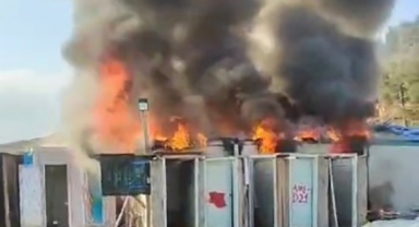Kahramanmaraş'ta Konteyner Yangını