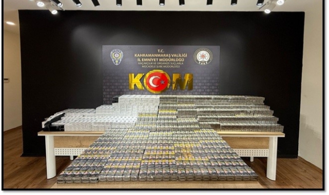 Kahramanmaraş’ta 5100 Paket Kaçak Sigara Ele Geçirildi