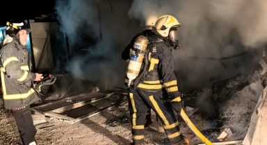 Kahramanmaraş'ta Konteyner Yangını