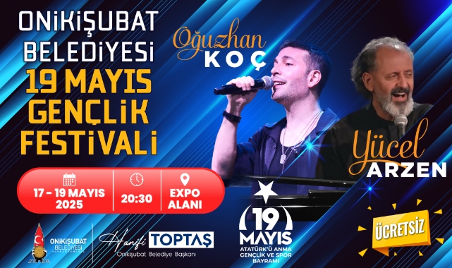 Onikişubat Gençlik Festivali, Oğuzhan Koç Konseriyle Başlıyor!