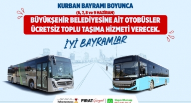 Bayram SüresinceBüyükşehir Belediye Otobüsleri Ücretsiz!