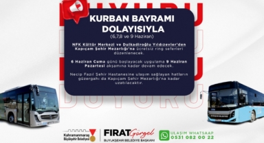 Bayramda NFK Kültür Merkezi ve Yıldızevler’denKapıçam’a Ücretsiz Toplu Taşıma