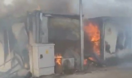 Kahramanmaraş'ta Konteyner Yangını