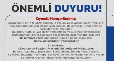 Vatandaşların Dikkatine! 20 Temmuz’dan İtibaren Geçici Su Kesintileri Yaşanacak